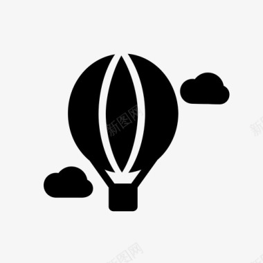 气球飞行观光飞行图标图标
