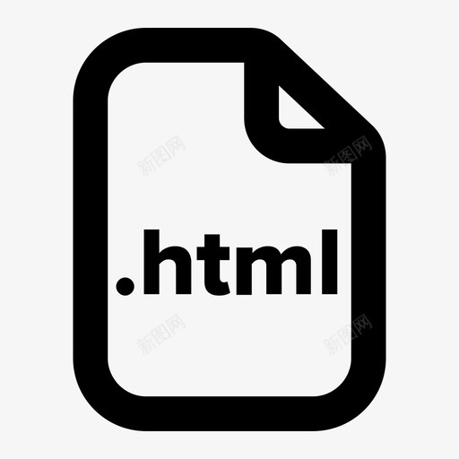 html文件文档扩展名图标svg_新图网 https://ixintu.com html文件 扩展名 文件 文档 格式