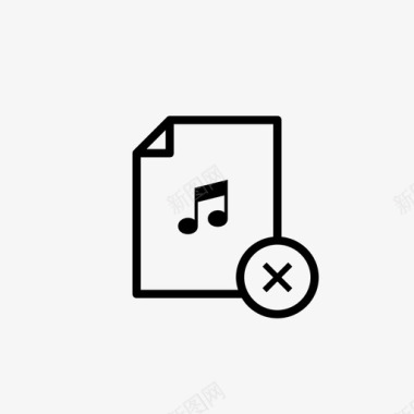 删除音频文件图标图标