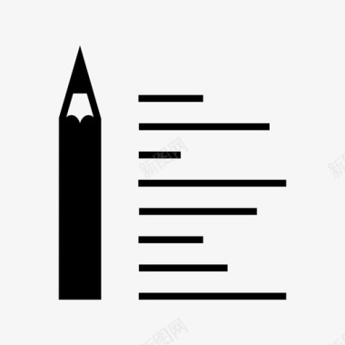 文本文件铅笔铅笔工具图标图标