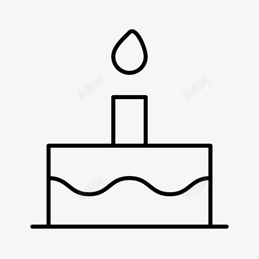 谢谢生日蛋糕图标svg_新图网 https://ixintu.com 杂七杂八 生日 蛋糕 蜡烛 谢谢