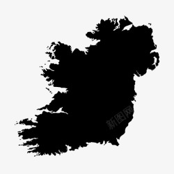 都柏林爱尔兰地图贝尔法斯特都柏林图标高清图片