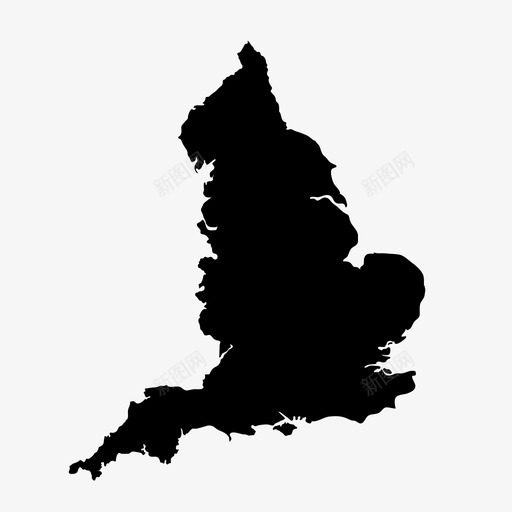 英格兰地图国家欧洲图标svg_新图网 https://ixintu.com 国家 岛屿 欧洲 英格兰地图