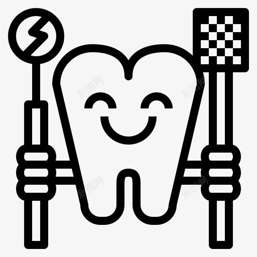 牙科护理健康卫生图标svg_新图网 https://ixintu.com 保健和医院 健康 卫生 口腔 牙科护理 牙齿