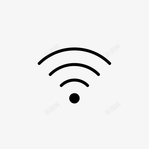 wifi连接热点图标svg_新图网 https://ixintu.com wifi 互联网 信号 热点 连接 通信精简