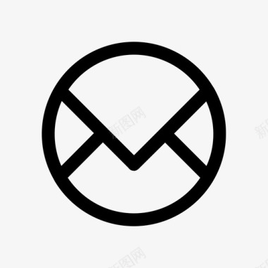 邮件邮箱圆圈图标图标