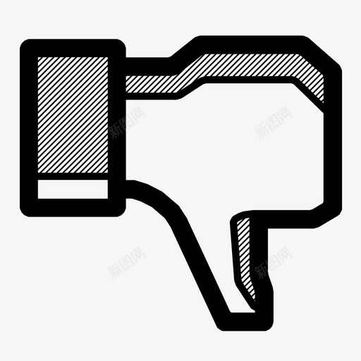 不喜欢死了脸书图标svg_新图网 https://ixintu.com 不像 不喜欢 大拇指朝下 死了 脸书 负面