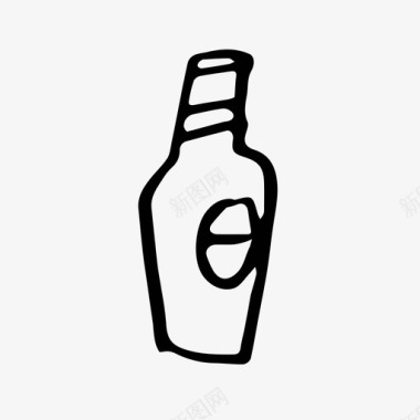 啤酒瓶酒精酒图标图标