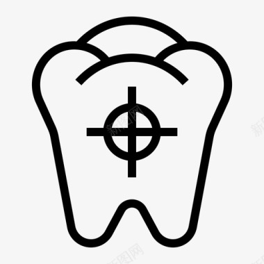 牙科护理检查图标图标