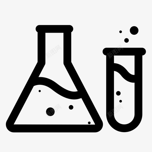 实验室化学实验图标svg_新图网 https://ixintu.com 化学 实验 实验室 液体 试管