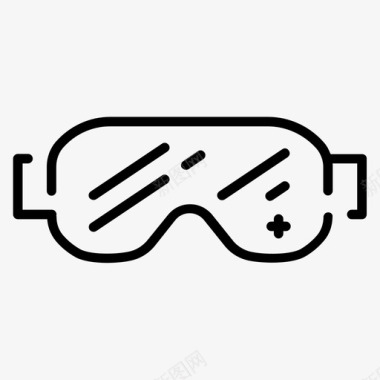 雪地护目镜眼罩滑雪板图标图标