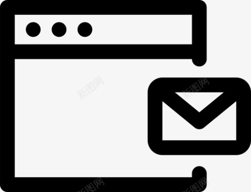 浏览器消息计算机电子邮件图标图标