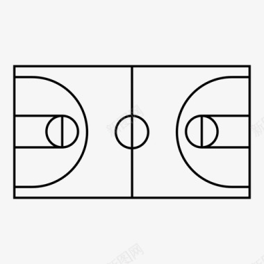 篮球场区域比赛图标图标