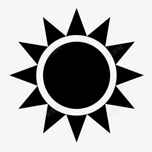 太阳形状图标svg_新图网 https://ixintu.com 太阳 形状