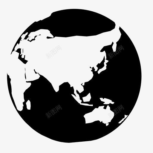 亚洲地球地图图标svg_新图网 https://ixintu.com 世界 亚洲 地图 地球 星球