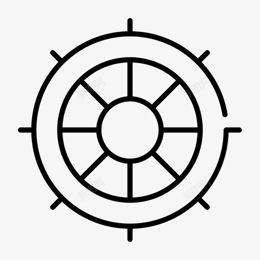 舵船船方向盘图标svg_新图网 https://ixintu.com 用户界面间隙精细 舵 船 船方向盘