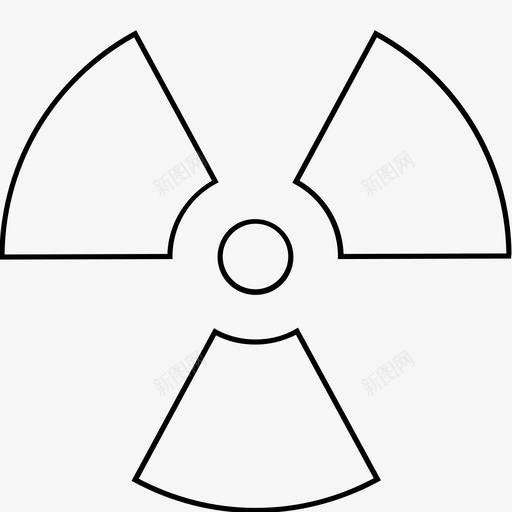 辐射危险放射性图标svg_新图网 https://ixintu.com 危险 放射性 有毒 辐射