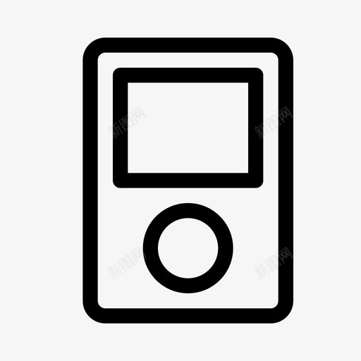 ipodclassic音乐复古图标svg_新图网 https://ixintu.com ipodclassic 复古 科技设备小工具 音乐