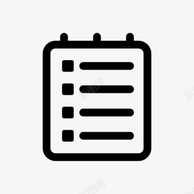 笔记本列表检查列表计划器图标图标