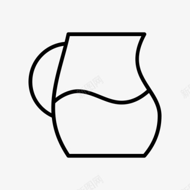 水壶玻璃杯水罐图标图标