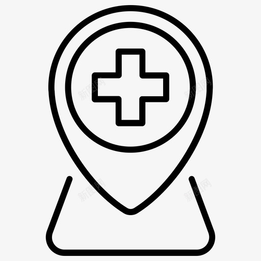 医院位置地图医疗图标svg_新图网 https://ixintu.com pin 医疗 医院位置 地图