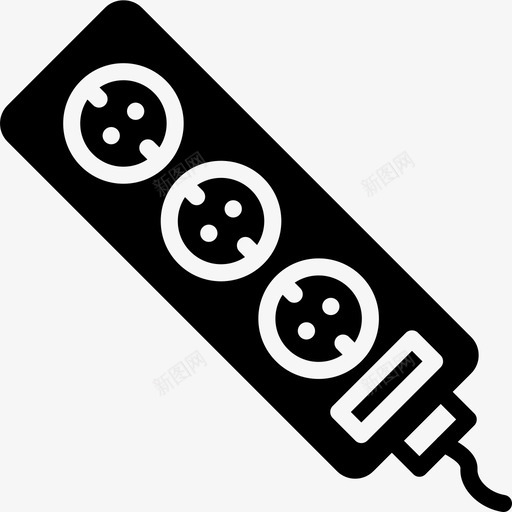 三个eu插座电缆连接器图标svg_新图网 https://ixintu.com smashicons连接器电缆实心 三个eu插座 电缆 连接器
