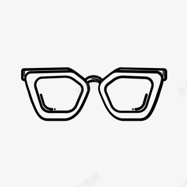 时髦眼镜眼睛墨镜图标图标