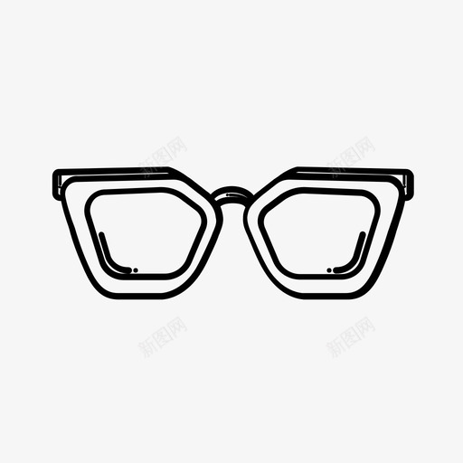 时髦眼镜眼睛墨镜图标svg_新图网 https://ixintu.com 可穿戴 墨镜 太阳 太阳镜 时髦眼镜 眼睛