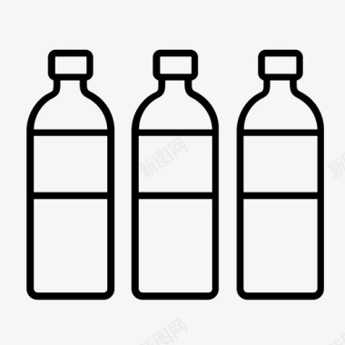 水瓶运动型饮料图标图标