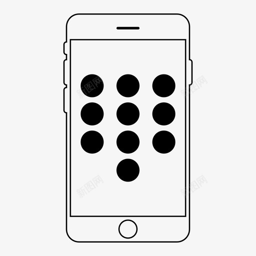 手机应用程序拨号板iphone图标svg_新图网 https://ixintu.com iphone 手机应用程序 拨号板 移动 移动线框