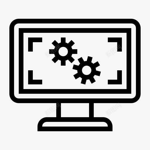 设置齿轮计算机图标svg_新图网 https://ixintu.com 支付和帐单 管理 计算机 设置 齿轮