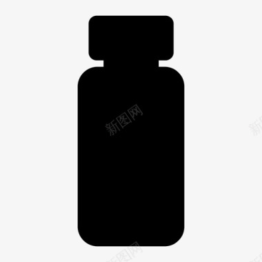 塑料瓶容器药丸图标图标