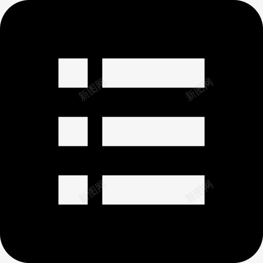 黑色背景材质单色三种元素列表图标svg_新图网 https://ixintu.com 单色三种元素列表 材质设计 黑色背景