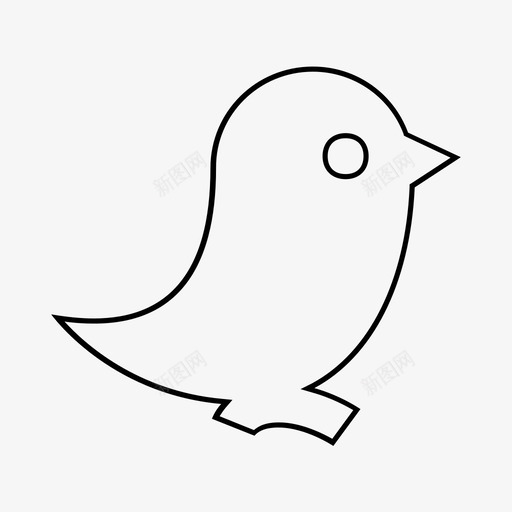 鸟动物小鸟图标svg_新图网 https://ixintu.com 动物 小鸟 小鸡 材料线 鸟