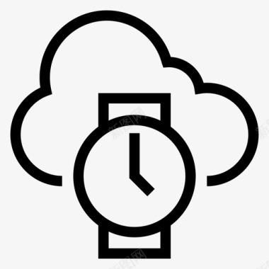 手表云时钟时间图标图标
