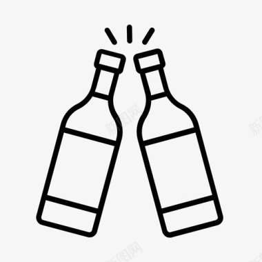 酒瓶庆祝干杯图标图标
