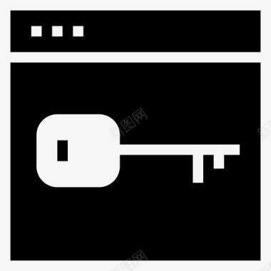 浏览器密码关键字锁图标图标