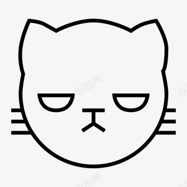 未使用的猫猫表情图标图标