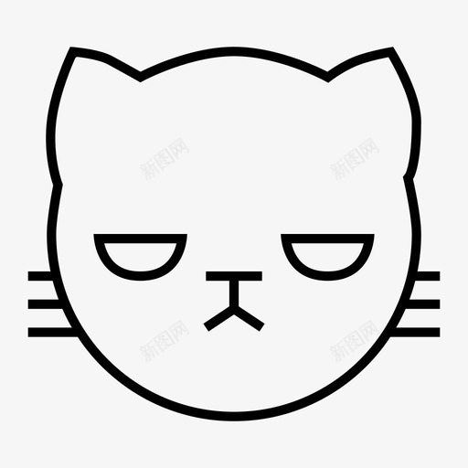 未使用的猫猫表情图标svg_新图网 https://ixintu.com 未使用的 猫 猫表情