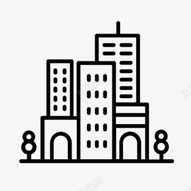 城市建筑物首都图标图标