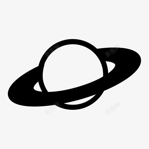 有环行星土星太阳系图标svg_新图网 https://ixintu.com 世界 土星 太阳系 有环行星