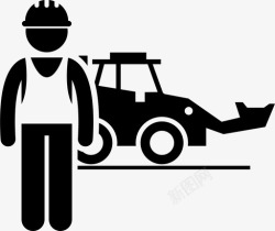 建造师建筑车辆司机建造师承包商图标高清图片