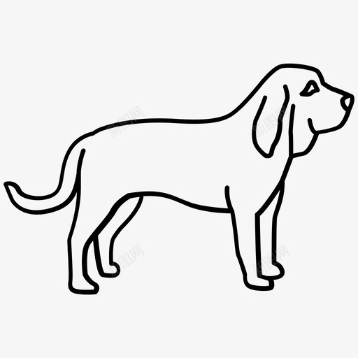 猎犬狗追踪图标svg_新图网 https://ixintu.com 狗 狗的轮廓 猎犬 追踪