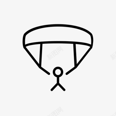 滑翔伞活动飞行图标图标