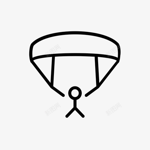 滑翔伞活动飞行图标svg_新图网 https://ixintu.com 活动 滑翔伞 跳伞 降落伞 飞行