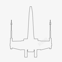 星际战斗机X翼战斗机飞船图标高清图片