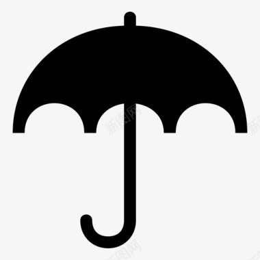 伞开放雨图标图标