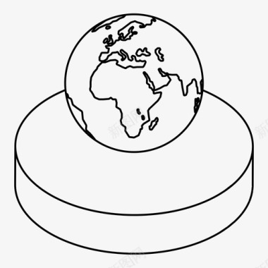 世界地球星球图标图标