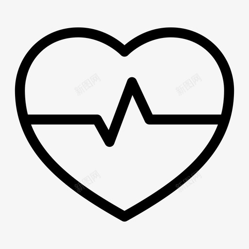 心电图心脏心跳图标svg_新图网 https://ixintu.com 医学 医学封闭介质 心电图 心脏 心跳 脉搏