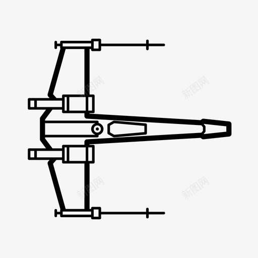 X翼飞机叛军联盟图标svg_新图网 https://ixintu.com X翼 叛军联盟 星球大战 车辆 飞机